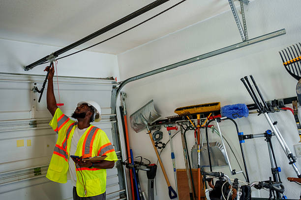 Professional Garage Door Panel Replacement technician working in Oconee County County, GA